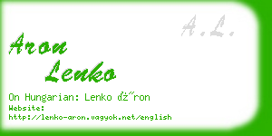 aron lenko business card